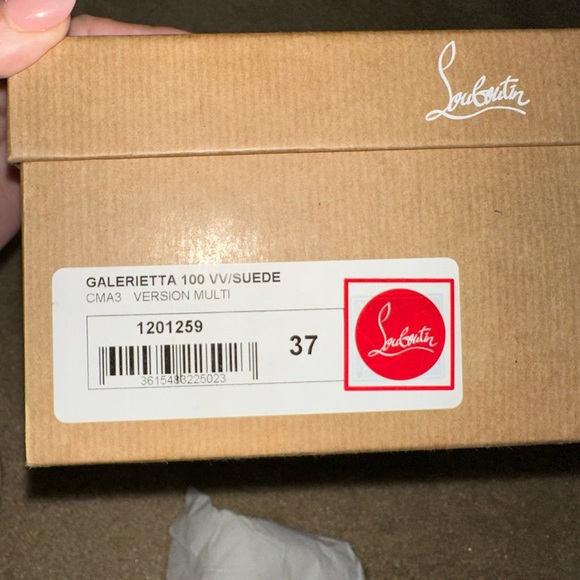 Christian Louboutin Suede Calfskin Studded Galerietta 100 heel Multicolor - Picture 8 of 10